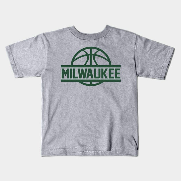 Milwaukee Basketball Kids T-Shirt by CasualGraphic